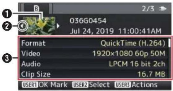 036G0454 Jul 24, 2019 11:00:41AM Format QuickTime (H.264) Video 1920x1080 60p 50M Audio LPCM 16 bit 2ch Clip Size 16.7 MB USER1 OK Mark USER2 Select USER3 Actions