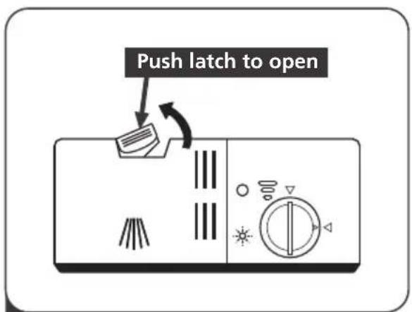 Push latch to open