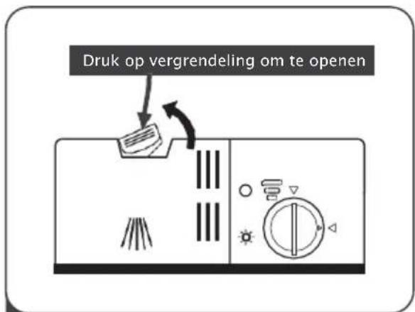 Druk op vergrendeling om te openen