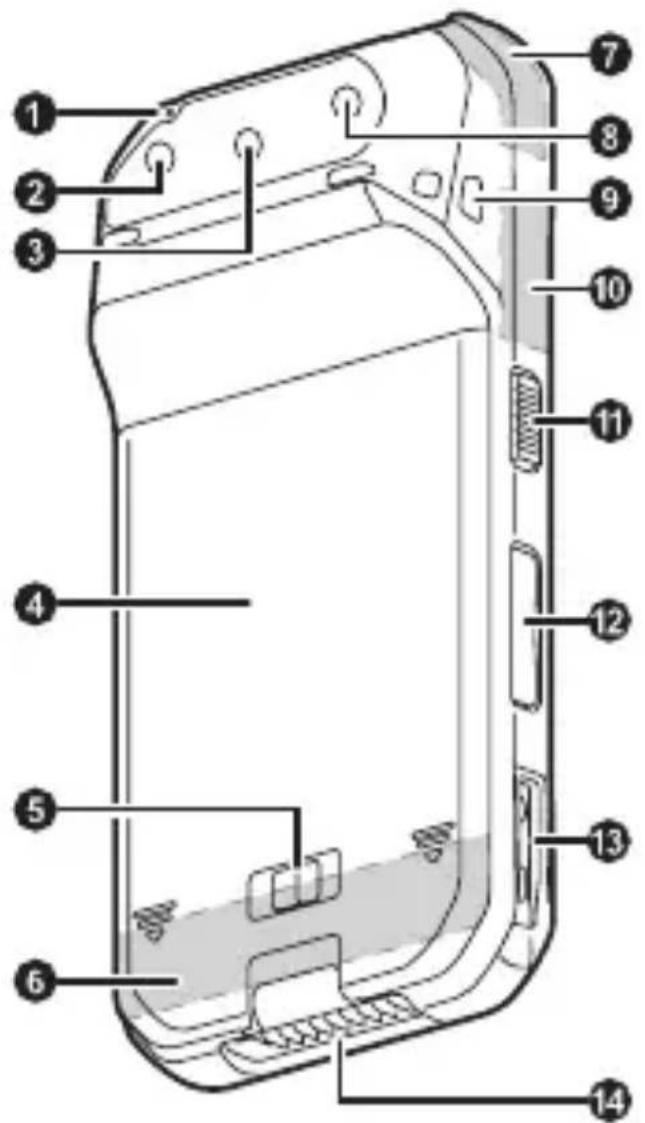 Labeled diagram of a device interior with numbered components for identification.