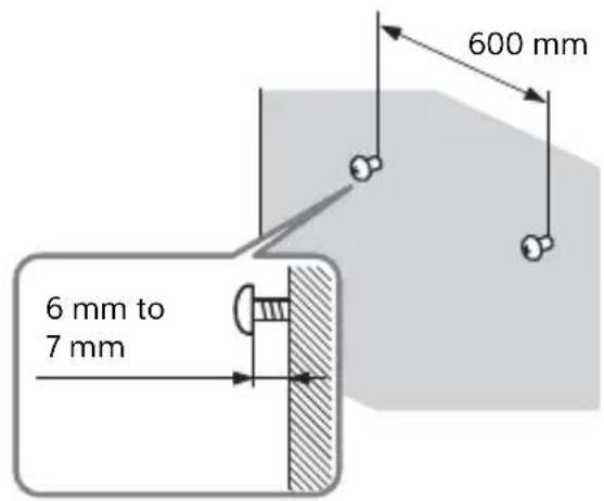 600 mm 6 mm to 7 mm