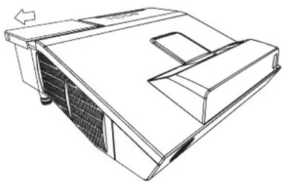 Line drawing of a 3D printer or printer with a grid-patterned cover and ventilation slots (no text or symbols)