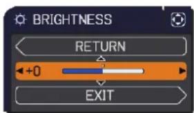 BRIGHTNESS RETURN +0 EXIT