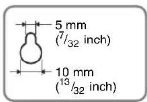 5 mm (7/32 inch), 10 mm (13/32 inch)