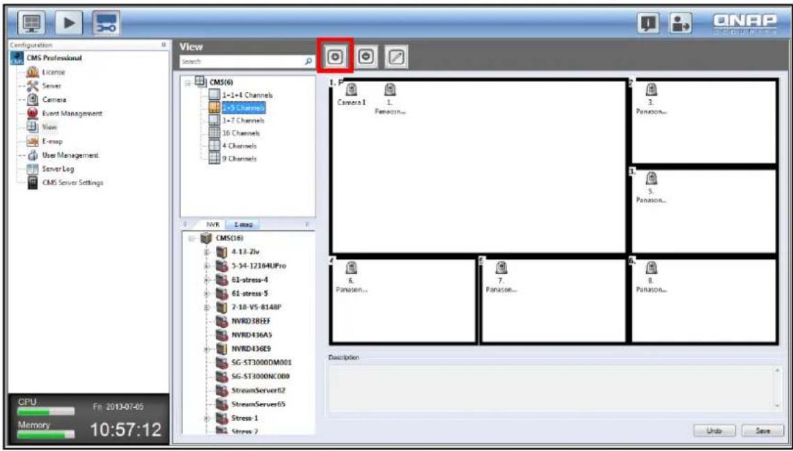 Configuration CMS Professional License Server Camera Event Management View E-map User Management Server Leg CMS Server Settings View Search CMS(6) 1=1+1 Channels 2=3 Channels 1=7 Channels 16 Channels 4 Channels 9 Channels NVR E-map CMS(16) 4.12-Ziv 3-34-12104UPro 61-stress-4 61-stress 5 7-18-V5-B14B…