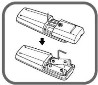 Diagram showing two views of a device with internal components and a downward arrow indicating a process (no text or symbols present).