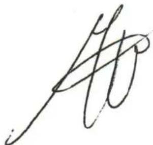Handwritten signature or scribble on a white background