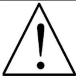 Warning symbol image with exclamation mark inside triangle