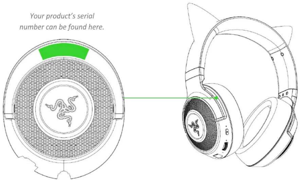 Your product's serial number can be found here.