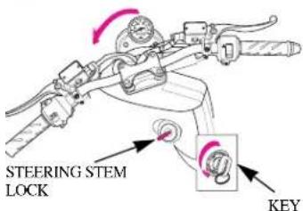 STEERING STEM LOCK KEY