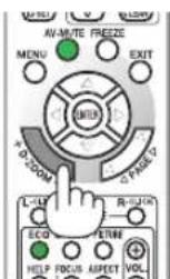 AV-MUTE FREEZE MENU EXIT D:200M PAGE L-C R-HJJK ECO FETINE HELP FOCUS ASPECT VOL