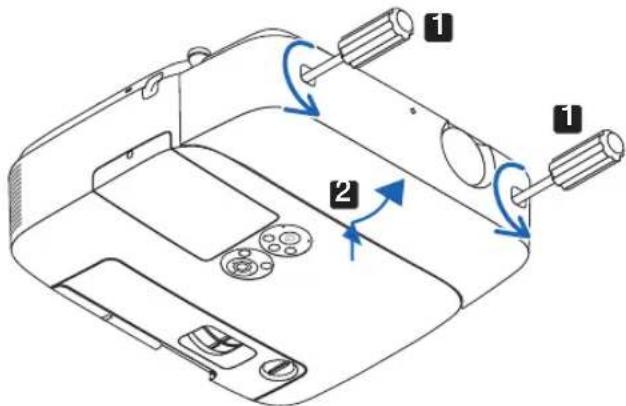 Technical diagram of a device casing with labeled parts and directional arrows indicating motion or movement.