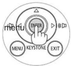 menu ENTER MENU KEYSTONE EXIT