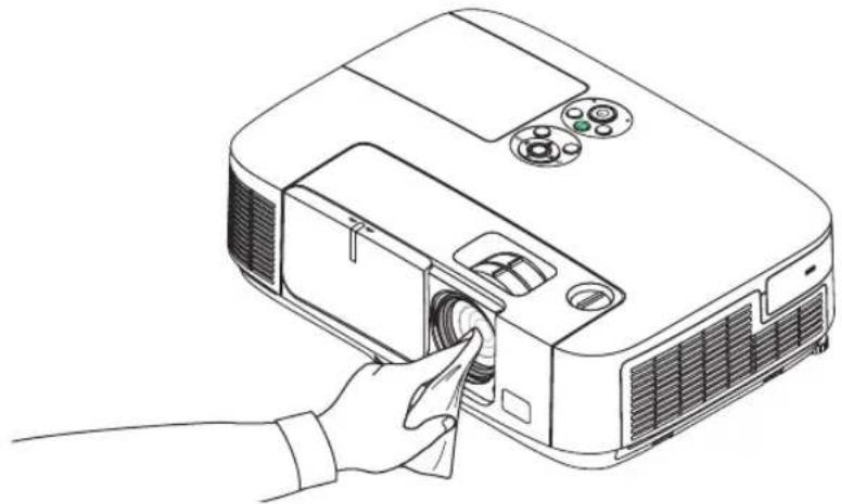 NEC NP-P451X - ② Cleaning the Lens - 1