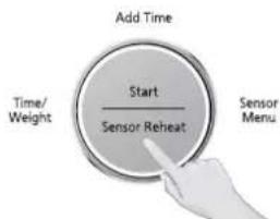 Ajouter du temps Temps/Poids Démarrer Réchauffage par capteur Menu capteur