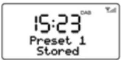 15:23 Předvolba 1 Uloženo