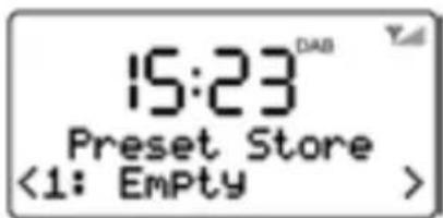 15:23 Uložení předvolby <1: Prázdné >