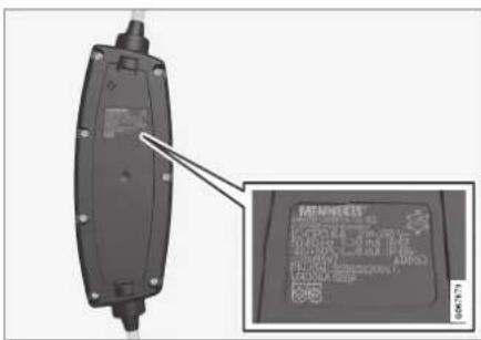 Technical diagram of a device with an inset showing a close-up view of its internal components and labels.