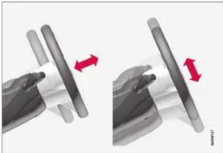 VOLVO XC40 Twin Engine (2020) - Adjusting the steering wheel - 1