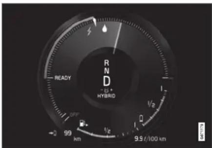 R ND -6+ HYBRID READY OFF 99 km V2 Q V2 9.5 / 100 km Semi