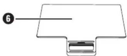 Simple line drawing of a device with a labeled point (6) and no text or symbols
