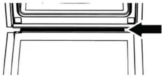 Pure technical line drawing of a mechanical component with an arrow indicating direction (no text or symbols).