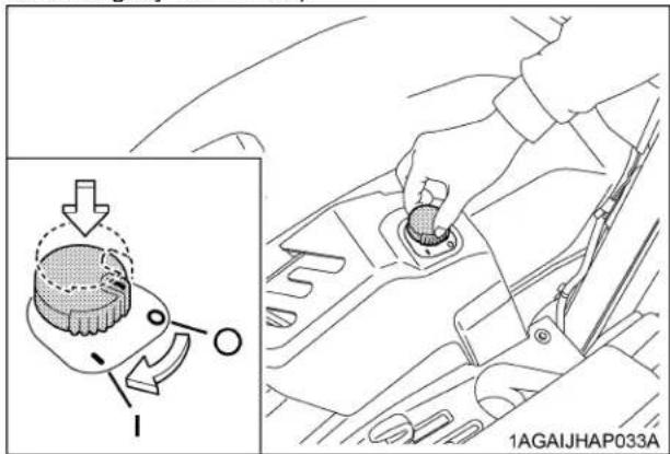 Technical diagram showing a car intake mechanism with a magnified inset highlighting the component's insertion point.