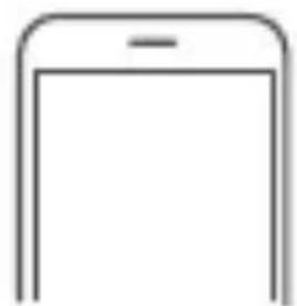 Simple line drawing of a smartphone outline (no text or symbols)