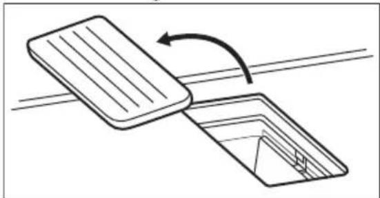 Diagram showing two rectangular objects with internal structures and an arrow indicating rotation or movement (no text or symbols).