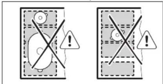 Safety warning sign showing crossed safety symbols and warning labels in Chinese.