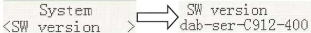 System SW version dab-ser-C912-400