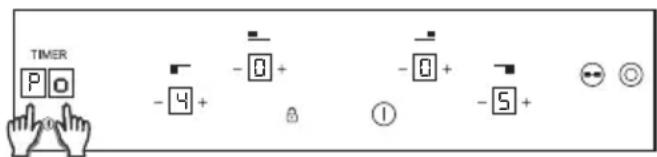 ТАЙМЕР P0 -4 + -0 + -0 + -5 + ①