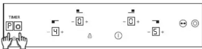 ТАЙМЕР P O -4 + -0 + -0 + -5 + ○ ○