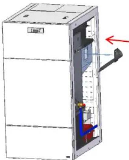 Baxi CBP Matic 24 - Instalación del silo a la direcha de la caldera - 3