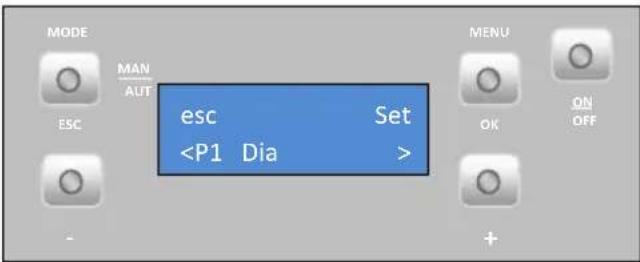 MODE MAN AUT ESC esc Set MENU OK ON OFF +