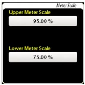 | Category | Value (%) | |---|---| | Upper Meter Scale | 95.00 | | Lower Meter Scale | 75.00 |