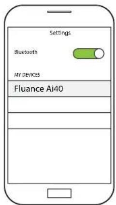 Settings Bluetooth MY DEVICES Fluance Ai40