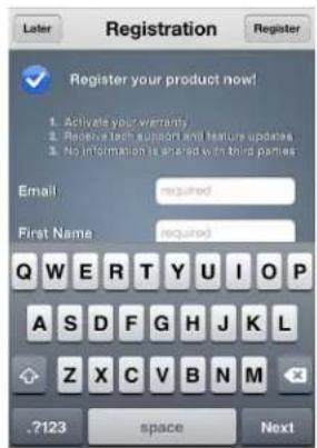 Register your product now! 1. Activate your warranty 2. Receive tech session and feature updates 3. No information is shared with third parties. Email: required First Name: required Q W E R T Y U I O P A S D F G H J K L Z X C V B N M .7123 space Next