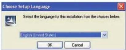 Choose Setup Language Select the language for this installation from the choices below. English (United States) OK Cancel