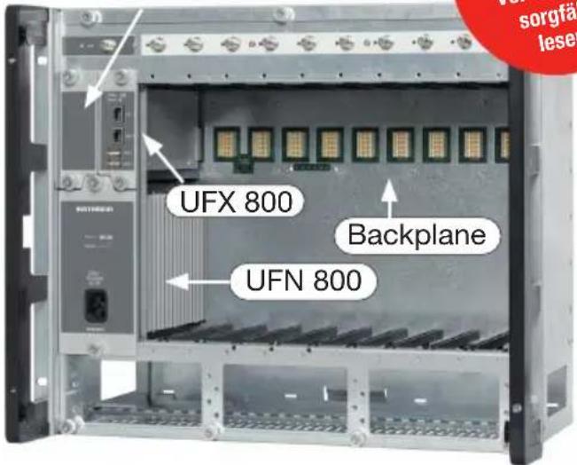 sorgfä leser UFX 800 Backplane UFN 800