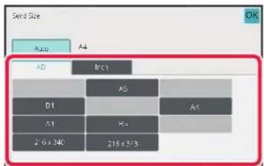 Send Size: Auto, A4. AD Inc1, A5, D1, A1, A3, 2' 6 x 240, 215 x 3/8.