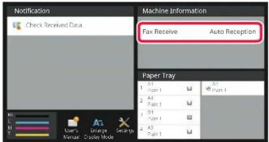 Notification Check Received Data Machine Information Fax Receive Auto Reception Paper Tray A1 Pan 1 A4 Pan 1 B1 Pan 1 A3 Pan 1