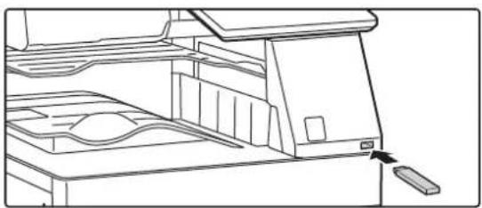 Line drawing of a printer or printer with internal compartments and a close-up of the cover (no text or symbols)