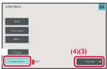 Colour Mode: Auto, Cell Colour, BIV, 2 Colour, Single Colour, Next, (4)(3), Change →