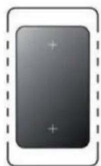 Simple gray rectangular icon with plus and minus signs inside, enclosed by a dashed border (no text or symbols)