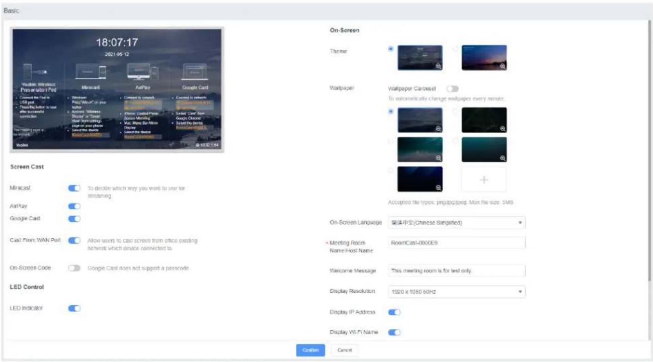 Basic 18:07:17 2021-05-12 Visual Wireless Presentation Pod • Connected the Dial to USB port • Pass the button to case after successful transformation The screen type is set to a new icon Voglas Screen Cast Miracast To decide which way you want to use for streaming. AirPlay Google Cast Cast From WAN…