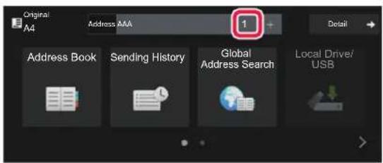 Original A4 Address AAA 1 Address Book Sending History Global Address Search Local Drive/ USB