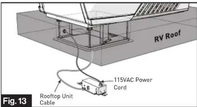 RV Roof Rooftop Unit Cable 115VAC Power Cord Fig. 13