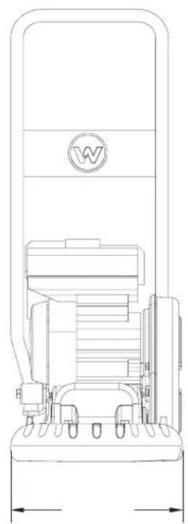 Technical line drawing of a mechanical device with no visible text or symbols