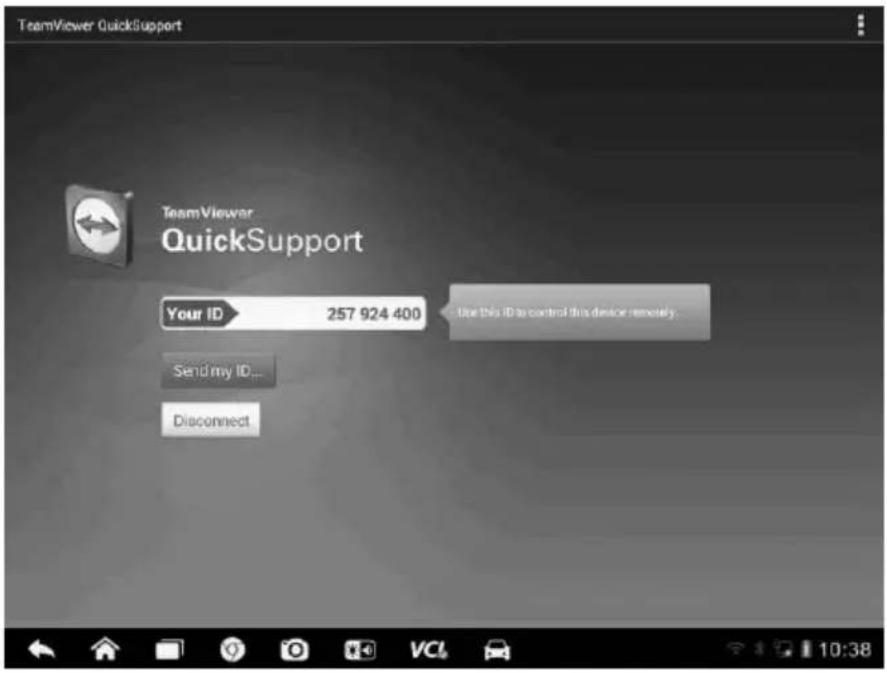 TeamViewer QuickSupport TeamViewer QuickSupport Your ID 257 924 400 Use this ID to control this device remotely. Send my ID... Disconnect